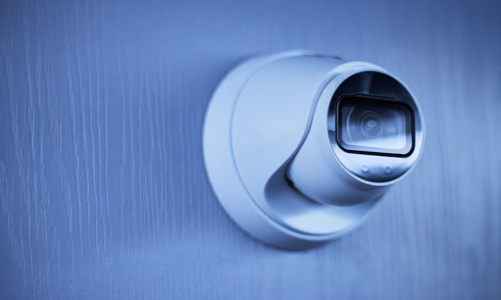 Modern,Surveillance,Camera,Affixed,On,Wall Modern,Surveillance,Camera,Affixed,On,Wall